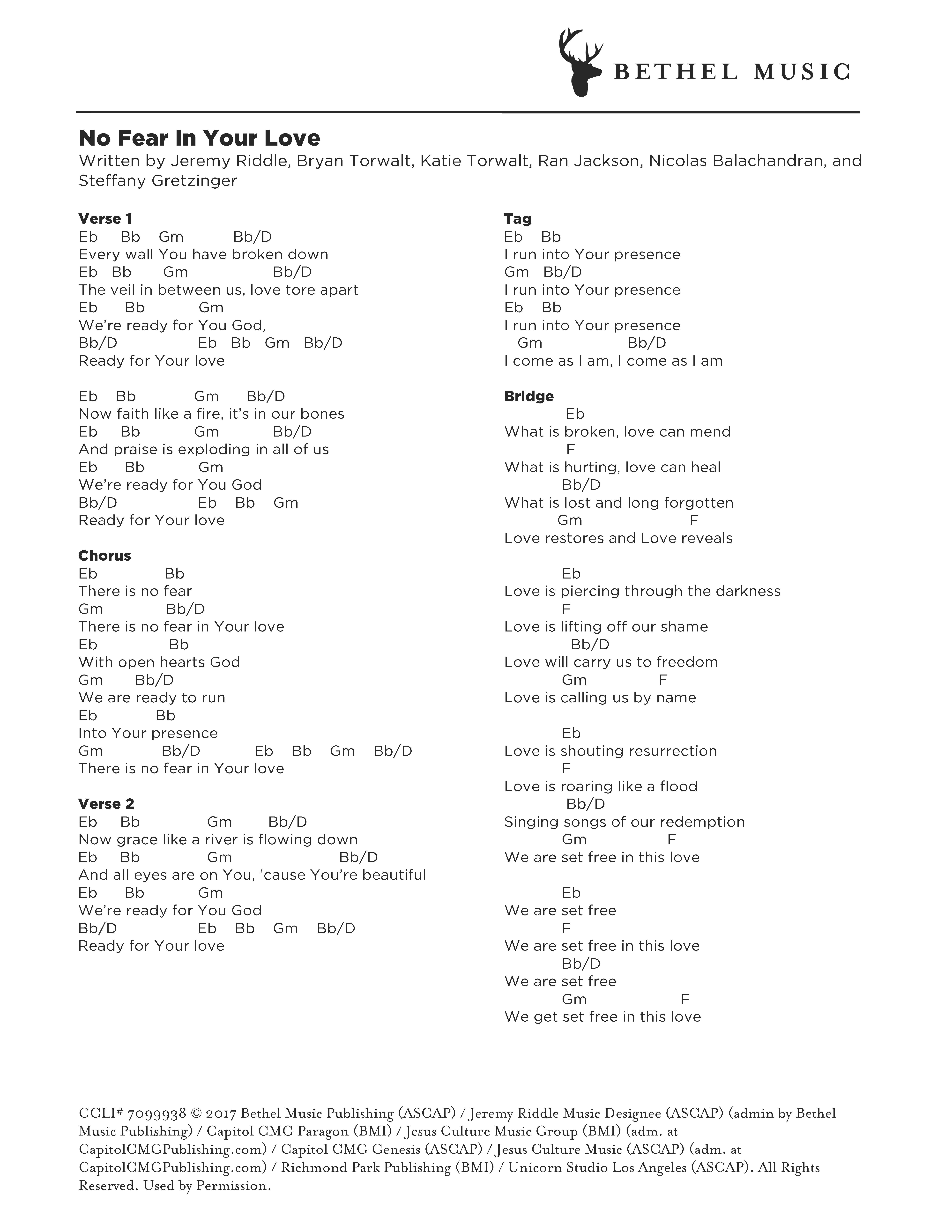 ChordChart_JeremyRiddle_NoFearInYourLove1 Bethel Music